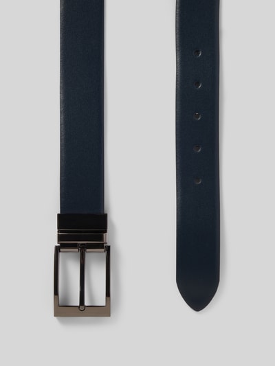 Produktfoto, Wendegürtel aus echtem Leder Modell 'WENDER' von LLOYD MEN’S BELTS, dunkelblau, Dornschließe, glatte Oberfläche, Breite 3,5 cm