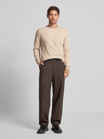 Tom Tailor Regular Fit Strickpullover aus reiner Baumwolle Offwhite 1