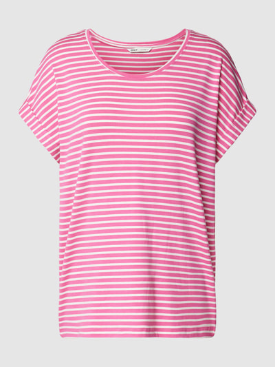 Only T-Shirt mit Streifenmuster Modell 'MOSTER' Pink 2