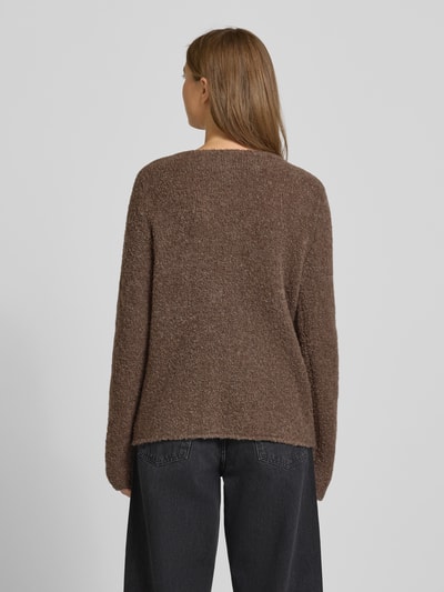 Marc O'Polo Regular Fit Strickpullover aus Schurwoll-Mix mit Alpaka-Anteil Dunkelbraun 5