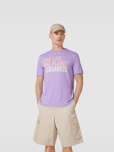 Dsquared2 T-Shirt mit Label-Print Lavender 4