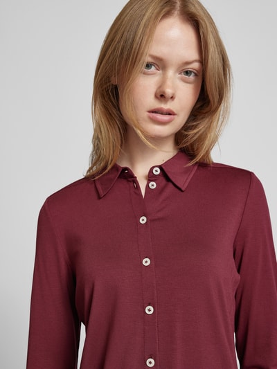 Marc O'Polo Regular Fit Jersey-Blusenshirt aus weichem Viskose-Mix Bordeaux 3