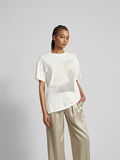 Anine Bing Oversized T-Shirt mit Foto-Print Ecru 4