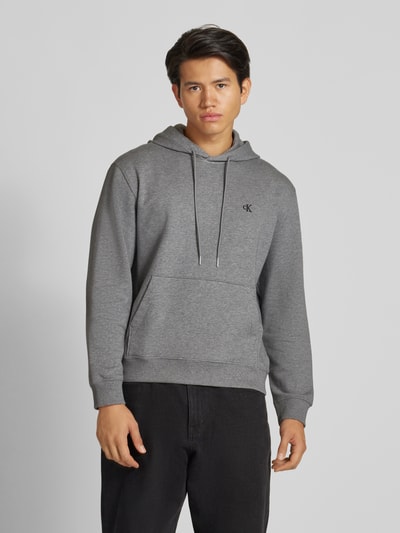 Calvin Klein Jeans Hoodie mit Kapuze Mittelgrau 4