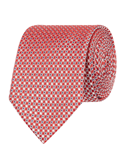 Montego Men Stropdas van glanzend materiaal (7 cm) Rood - 1