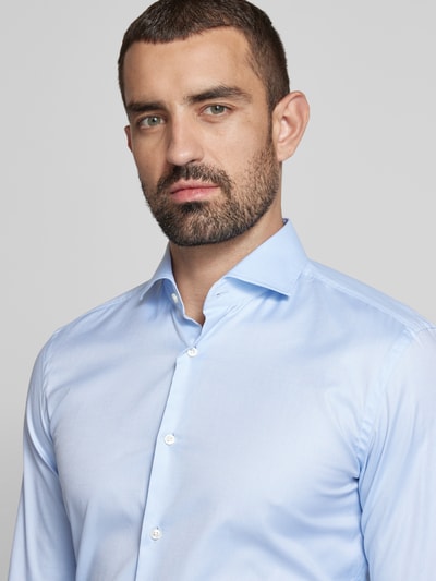 BOSS Slim fit zakelijk overhemd met haaikraag Bleu - 3