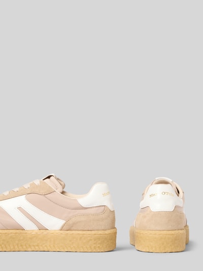 Marc O'Polo Low Top Sneaker aus echtem Leder-Textil-Mix Modell 'Cortney W2M' Sand 2