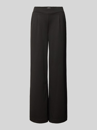 B.Young Wide leg stoffen broek in zwart met bandplooien, model 'Rizetta' Zwart - 2