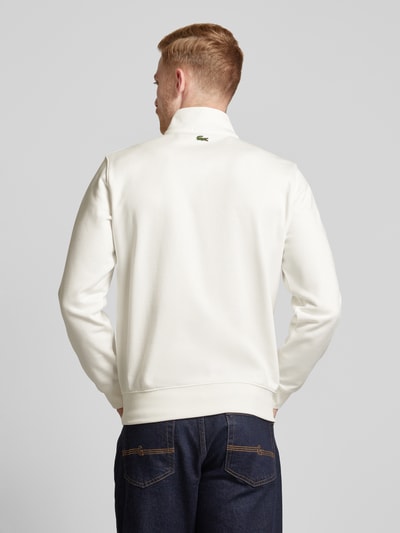 Lacoste Sweatshirt mit Stehkragen Modell 'HERITAGE' Offwhite 5