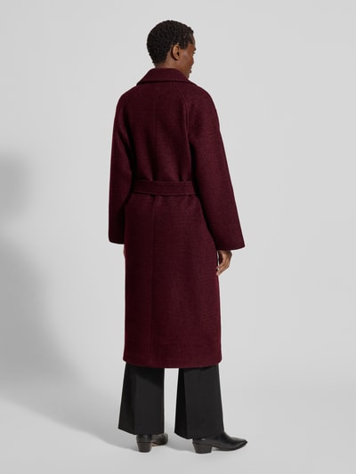 Lanius Wollmantel mit Reverskragen Bordeaux 5