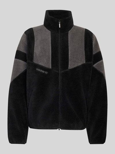 adidas Originals Loose Fit Sweatjacke mit weichem Fleece-Innenfutter Black 2