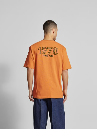 Kenzo T-Shirt mit Label-Print Senf 5