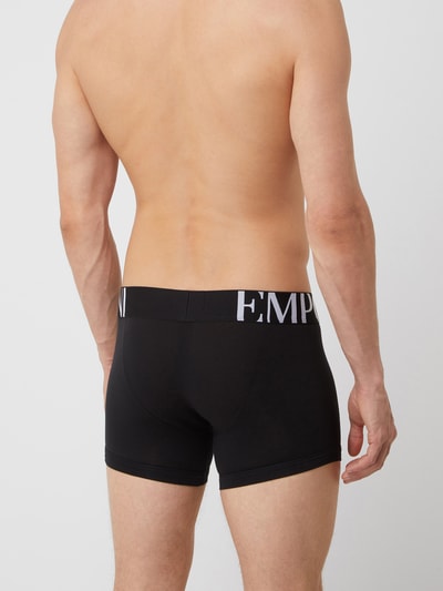 Emporio Armani Boxershort met logo in de band en stretch Zwart - 3