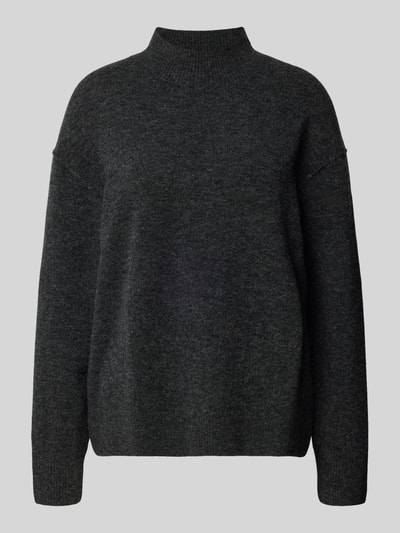 Marc O'Polo Denim Regular fit gebreide pullover van scheerwolmix  Antraciet - 2