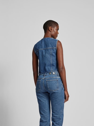 Filippa K Jeansweste mit Knopfleiste Blau 5