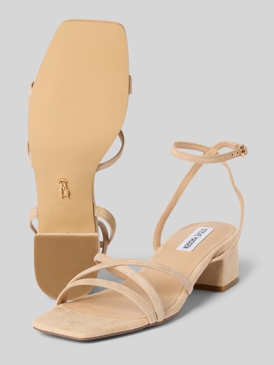 Steve Madden Sandalette aus Leder mit Blockabsatz Modell 'GLEAMS' Sand 4