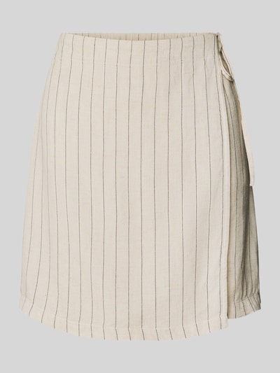 Pieces Licht uitlopende minirok in wikkellook, model 'PIA' Beige - 2