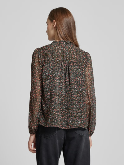 Only Straight fit blouse met druppelvormige hals, model 'DITSY' Zwart - 5