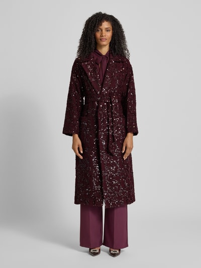 Rinascimento Mantel mit Pailletten Bordeaux 4