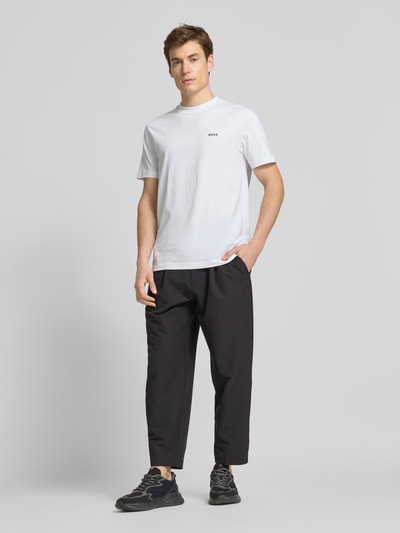 BOSS Green T-Shirt mit Label-Print Weiss 1