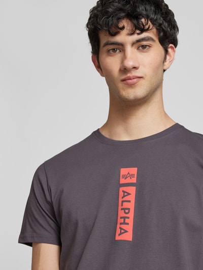 Alpha Industries T-shirt van zuiver katoen Antraciet - 3