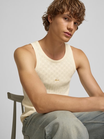 BLKVIS Tanktop mit Label-Stitching Offwhite 3