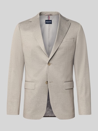 Produktfoto, Slim Fit Sakko mit Viskose-Anteil von HECHTER PARIS in Beige, elastischer Material-Mix, Knopfleiste, Reverskragen, strukturierte Textur