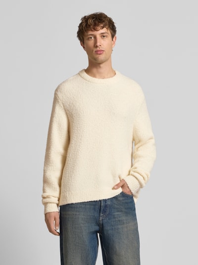Jack & Jones Strickpullover in Bouclé-Optik Modell 'MEADOWS' Offwhite 4