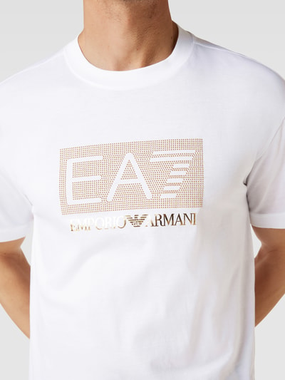 EA7 Emporio Armani T-Shirt mit Label-Design Weiss 3