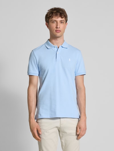 Polo Ralph Lauren Tailored fit poloshirt met logostitching Lichtblauw - 4