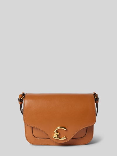 Coccinelle Crossbody Bag aus Leder mit Label-Detail Cognac 2