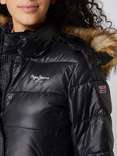 Pepe Jeans Steppjacke mit abnehmbarer Kapuze Modell 'Elena' Black 3