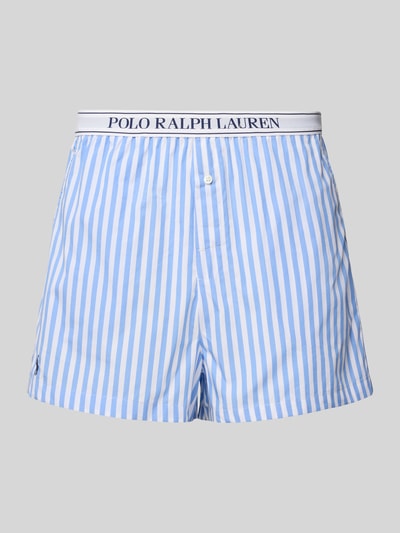 Polo Ralph Lauren Pyjama-Shorts mit elastischem Logo-Bund Hellblau 1