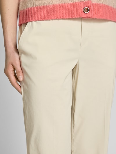 STEHMANN Spodnie capri o kroju regular fit z wpuszczanymi kieszeniami model ‘FENJA2’ Złamany biały 3