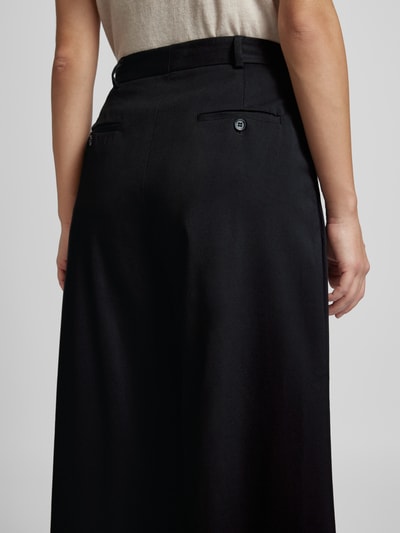 MORE Wide Leg Bundfaltenhose mit Gürtelschlaufen Black 3