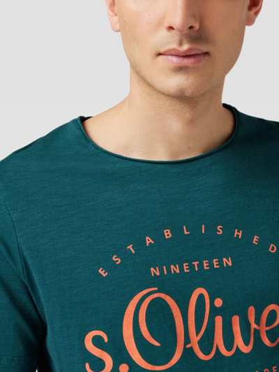 s.Oliver RED LABEL T-Shirt mit Label-Print Petrol 3