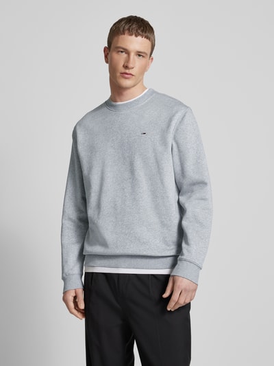 Tommy Jeans Sweatshirt met logostitching Lichtgrijs gemêleerd - 4