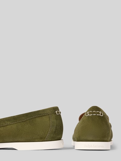 Polo Ralph Lauren Loafers met logodetail, model 'MERTON VENETIAN' Donkergroen - 2