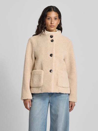 Fuchs Schmitt Regular Fit Jacke aus Teddyfell mit Stehkragen Ecru 4