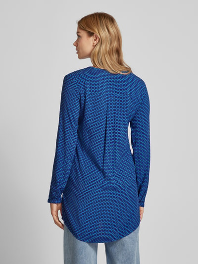 Christian Berg Woman Blouse met fijn all-over motief Marineblauw - 5