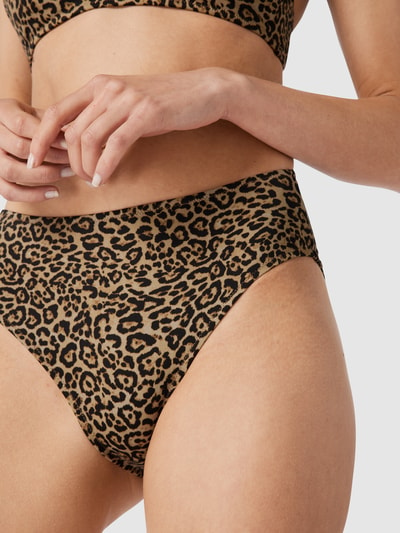 Jake*s Casual Bikinibroekje met all-over motief Lichtbruin - 3