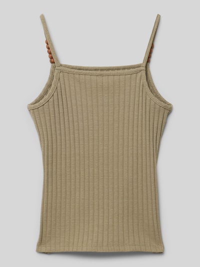 Only Slim Fit Top mit Spaghettiträger Modell 'MILANA' Oliv 3