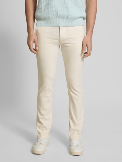 BOSS Orange Slim Fit Chino mit Gesäßtaschen Ecru 4