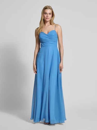 Laona Abendkleid mit Spaghettiträgern Rauchblau 4