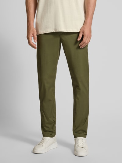 Tommy Hilfiger Straight fit chino van katoenmix Olijfgroen - 4