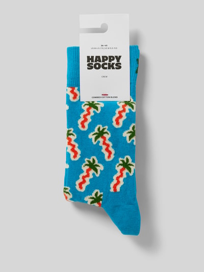 Happy Socks Socken mit Stretch-Anteil Modell 'Happy Palm' Tuerkis 3