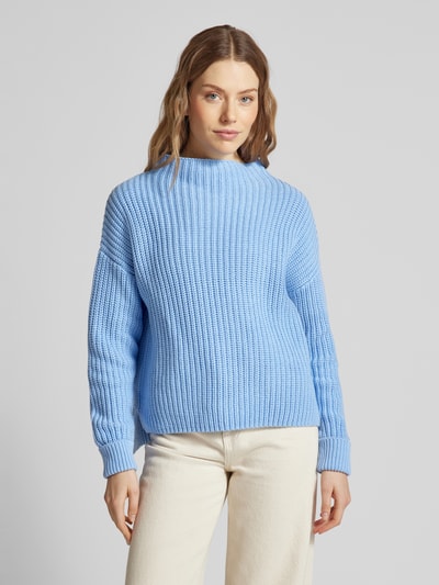 Selected Femme Strickpullover mit Stehkragen Modell 'SELMA' Rauchblau 4