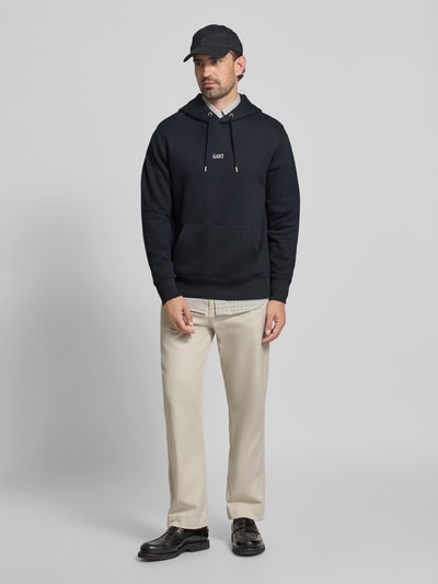 Gant Hoodie met capuchon Zwart - 1