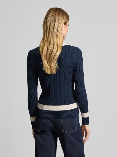 Lauren Ralph Lauren Strickpullover mit gerippten Abschlüssen Dunkelblau 5