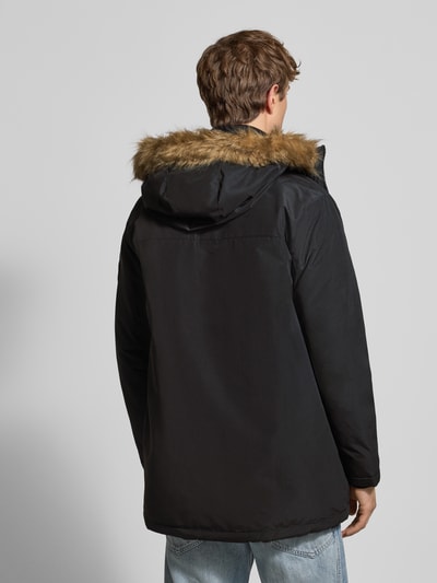 Jack & Jones Parka mit Pattentaschen und Kapuze mit Kunstfell Black 5